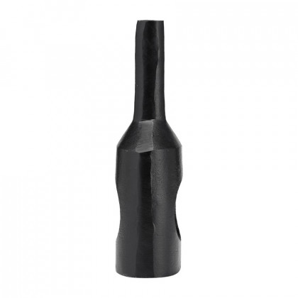 Sagebrook 12" Metal Small Modern Open Cut Out Vase - Black