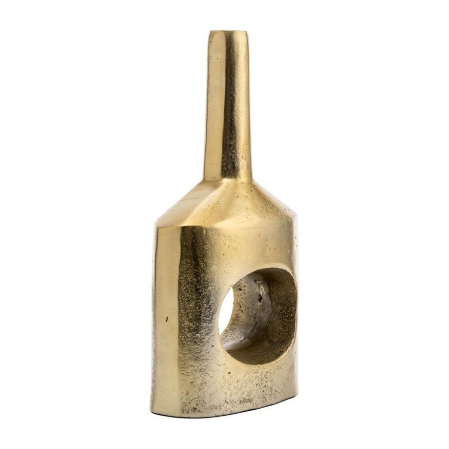 Sagebrook 12" Metal Small Modern Open Cut Out Vase - Gold