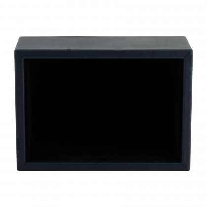 Sagebrook - 10" Wood-Leather Box in Blue/Ombre