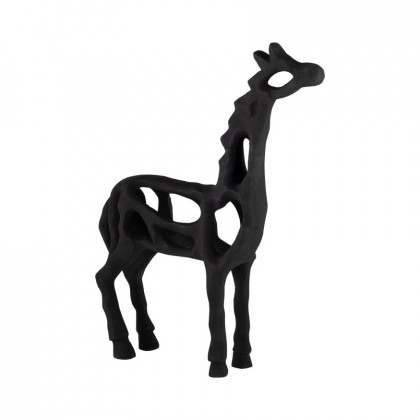 Sagebrook - 13" Metal Giraffe Illusion Sculpture in Black