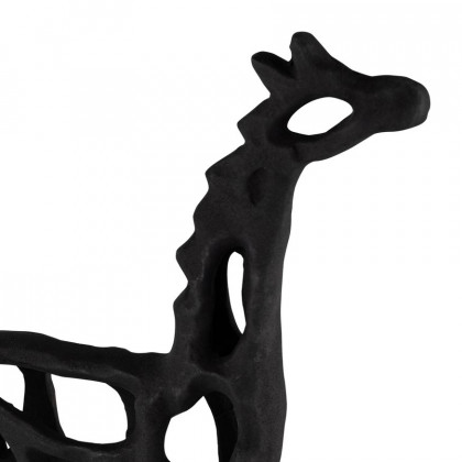 Sagebrook - 13" Metal Giraffe Illusion Sculpture in Black