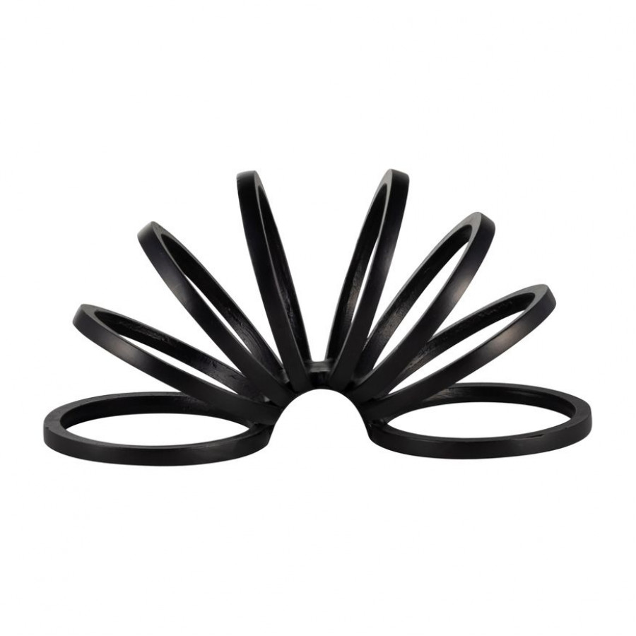 Sagebrook 11" Metal Slinky Ring Decor - Black