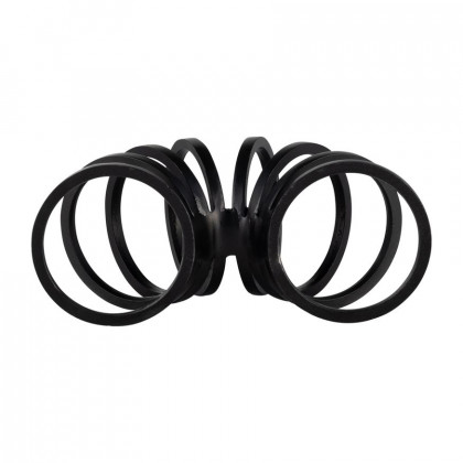 Sagebrook 11" Metal Slinky Ring Decor - Black