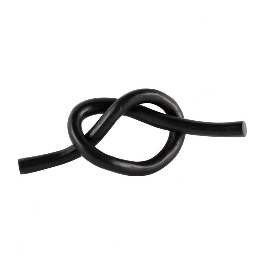 Sagebrook 12" Metal Single Knot Decor - Black