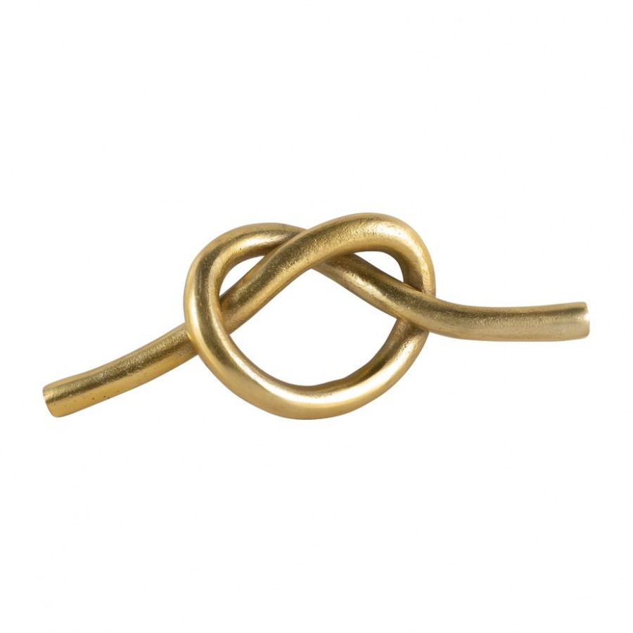 Sagebrook 12" Metal Single Knot Decor - Gold