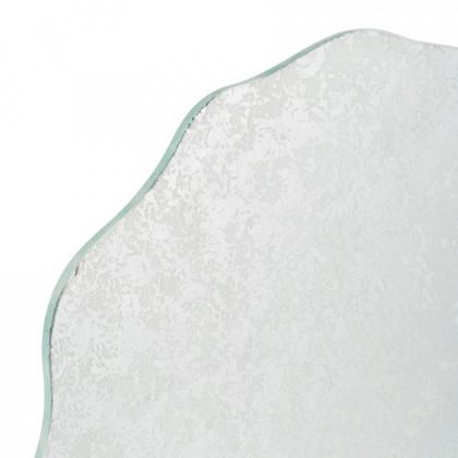 Sagebrook - 21" Metal Speckled Glass Disc On Marble Stand in White