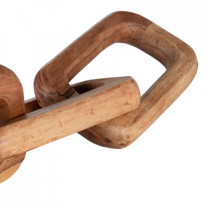 Sagebrook - 17" Wood Triple Link Chain in Brown