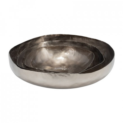 Sagebrook - 11"/14"/17" Metal Organic Shaped Bowls (Set Of 3) in Bronze