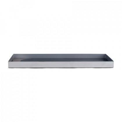 Sagebrook - 16"/20" Metal/Glass Tray (Set Of 2) in Nickel/Multi