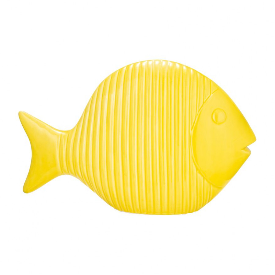 Sagebrook - 12" Ceramic V Striped Fish