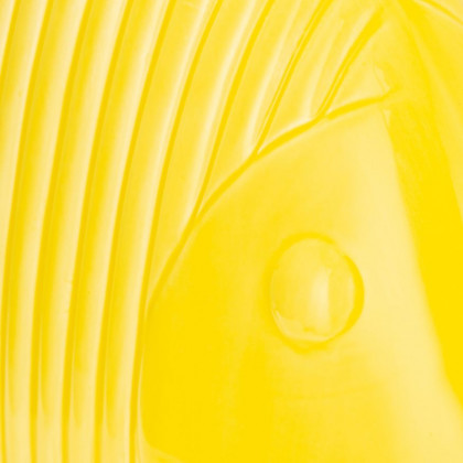 Sagebrook 16" Ceramic V Striped Fish - Yellow