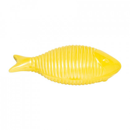 Sagebrook 16" Ceramic V Striped Fish - Yellow