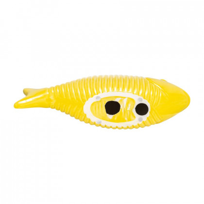 Sagebrook 16" Ceramic V Striped Fish - Yellow