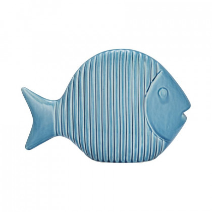 Sagebrook - 12" Ceramic V Striped Fish