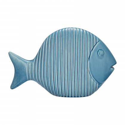 Sagebrook - 12" Ceramic V Striped Fish