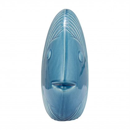 Sagebrook 16" Ceramic V Striped Fish - Blue