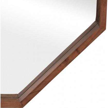 Sagebrook - Wood Octagon Shaped Mirror in Cherry