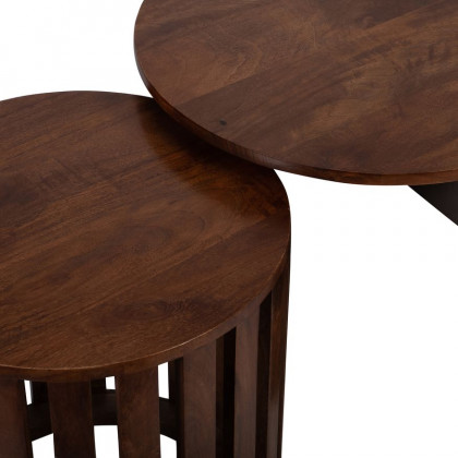 Sagebrook - Wood Table & Stool Set in Brown