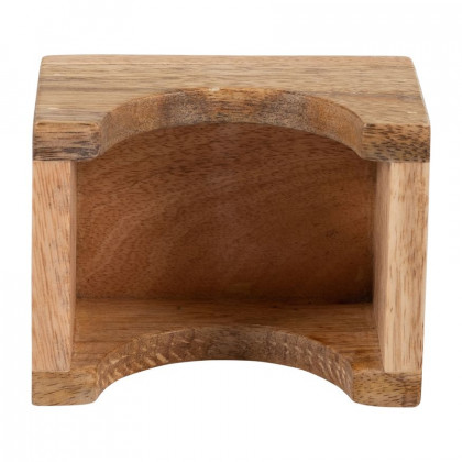 Sagebrook - Wood Cat Face Coasters With Stand (Set Of 6) in Natural