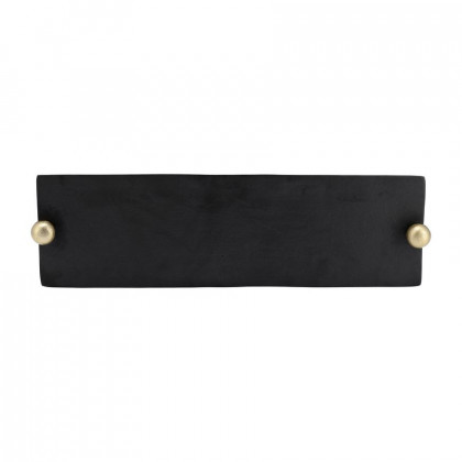 Sagebrook - 24"/18" Metal Flat Tray With Gold Knob Handles (Set Of 2)