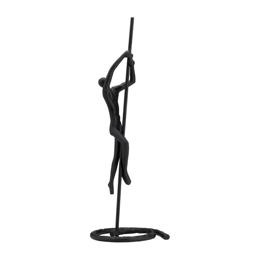 Sagebrook - 24" Metal Climbing Man Sculpture in Black