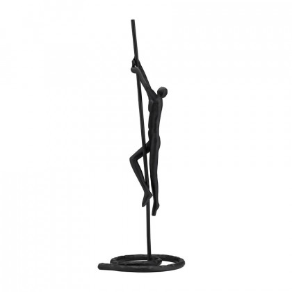 Sagebrook - 24" Metal Climbing Man Sculpture in Black