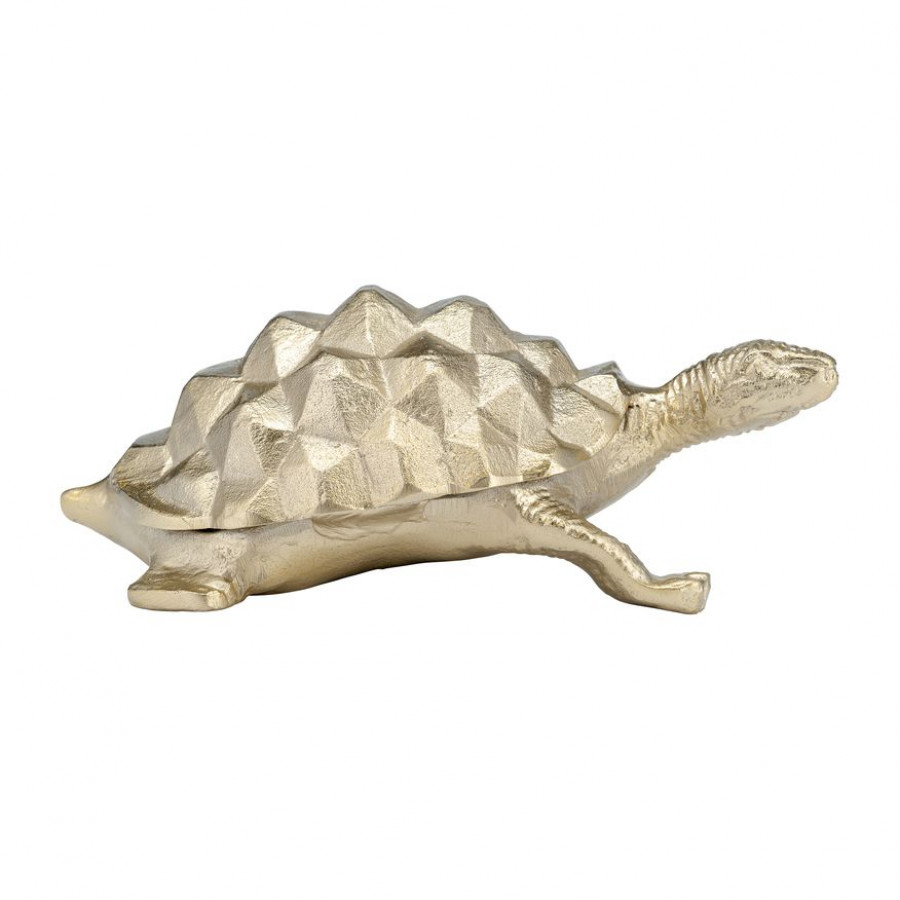 Sagebrook - 9" Metal Walking Tortoise in Champagne