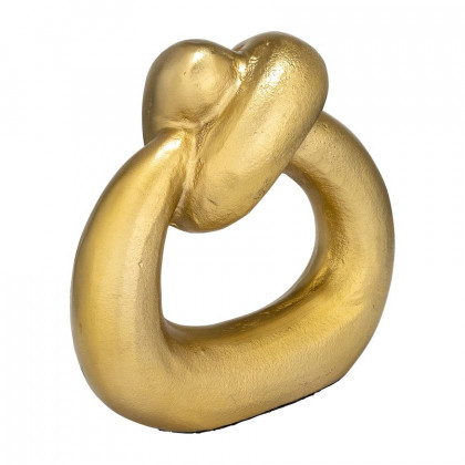 Sagebrook - 11" Metal Broad Knot Ring Sculpture