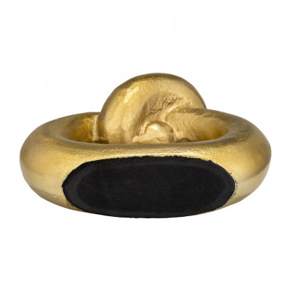 Sagebrook 11" Metal Broad Knot Ring Sculpture - Gold