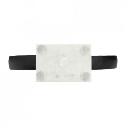 Sagebrook - 15" Metal Hand Ring On Base Sculpture in Black/White