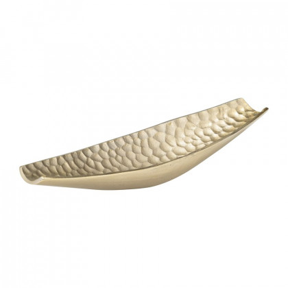 Sagebrook - 18"/24" Metal Hammered Elongated Trays (Set Of 2) in Champagne