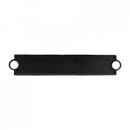 Sagebrook - 26"/32" Metal Flat Trays With Ring Handles (Set Of 2) in Black