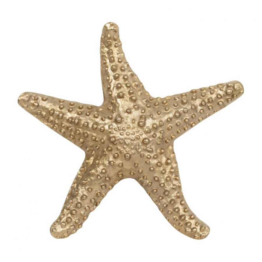 Sagebrook - 15" Metal Texture Star Fish Decor in Champagne