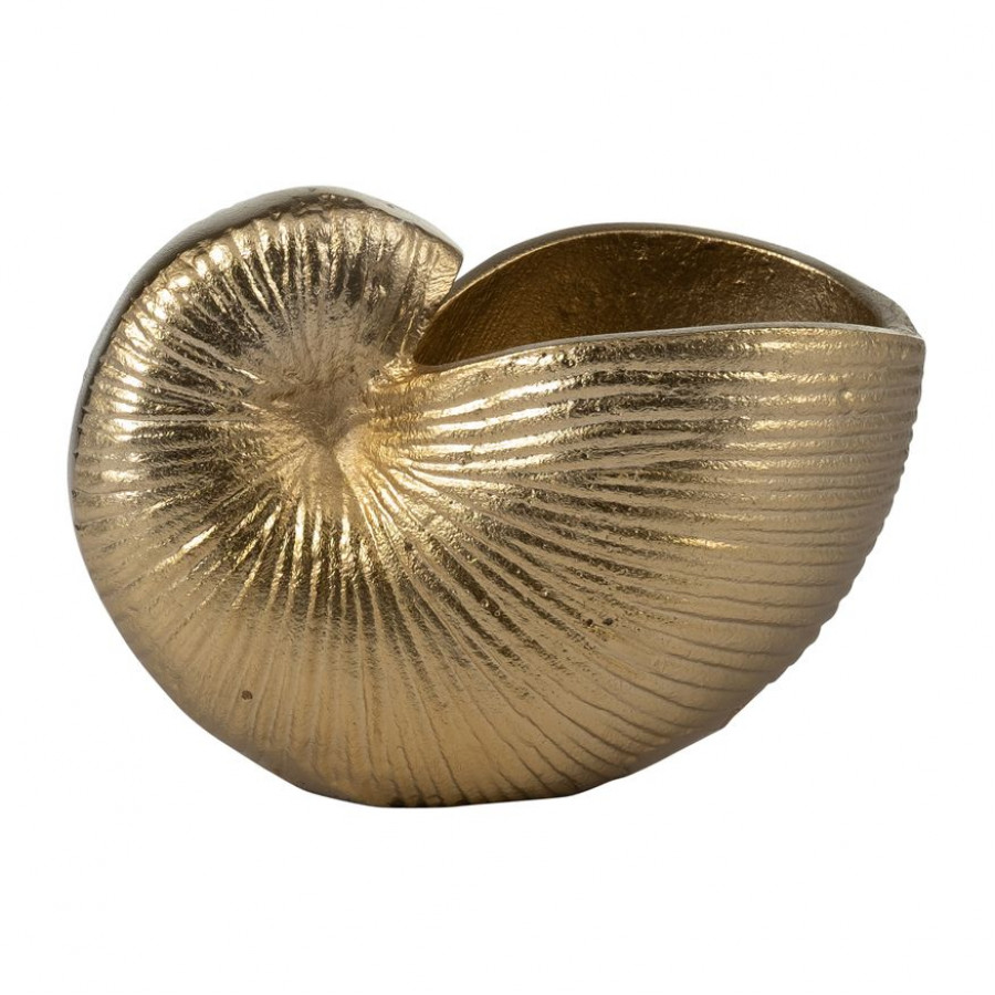 Sagebrook - 4" Metal Hollow Shell Vase in Champagne