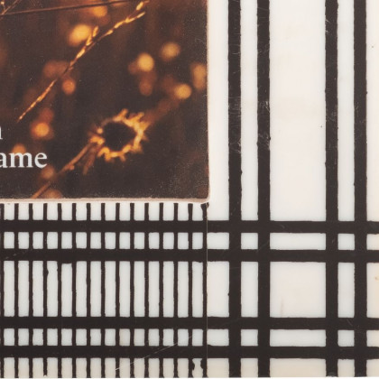 Sagebrook - 4"x6" Resin Plaid Lines Photo Frame in Black/White