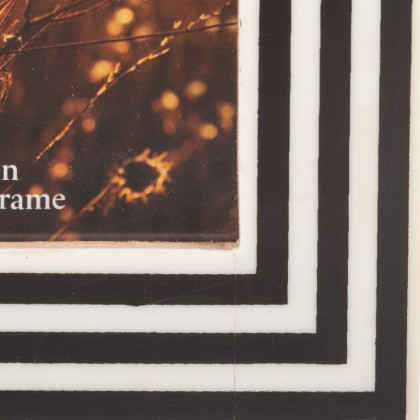 Sagebrook 4"x6" Resin Dimensional Lines Photo Frame - Black/White