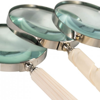 Sagebrook - 4" Metal/Resin Asrted Handle Magnifying Glass (Set Of 3)