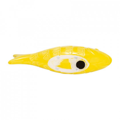Sagebrook 13" Ceramic Zigzag Scaled Fish - Yellow