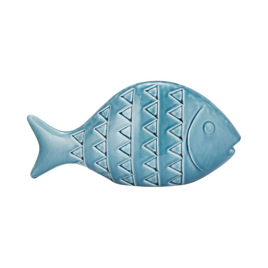 Sagebrook - 13" Ceramic Zigzag Scaled Fish