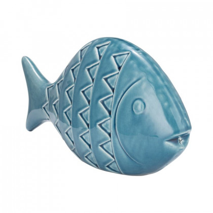 Sagebrook - 13" Ceramic Zigzag Scaled Fish