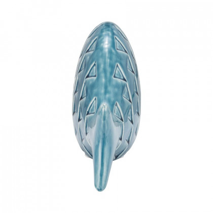 Sagebrook 13" Ceramic Zigzag Scaled Fish - Blue