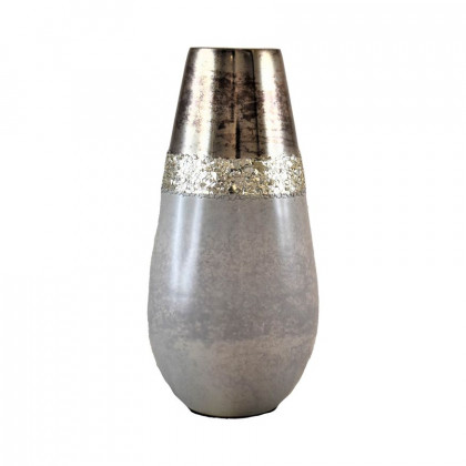 Sagebrook - 12" Glass Metallic Vase