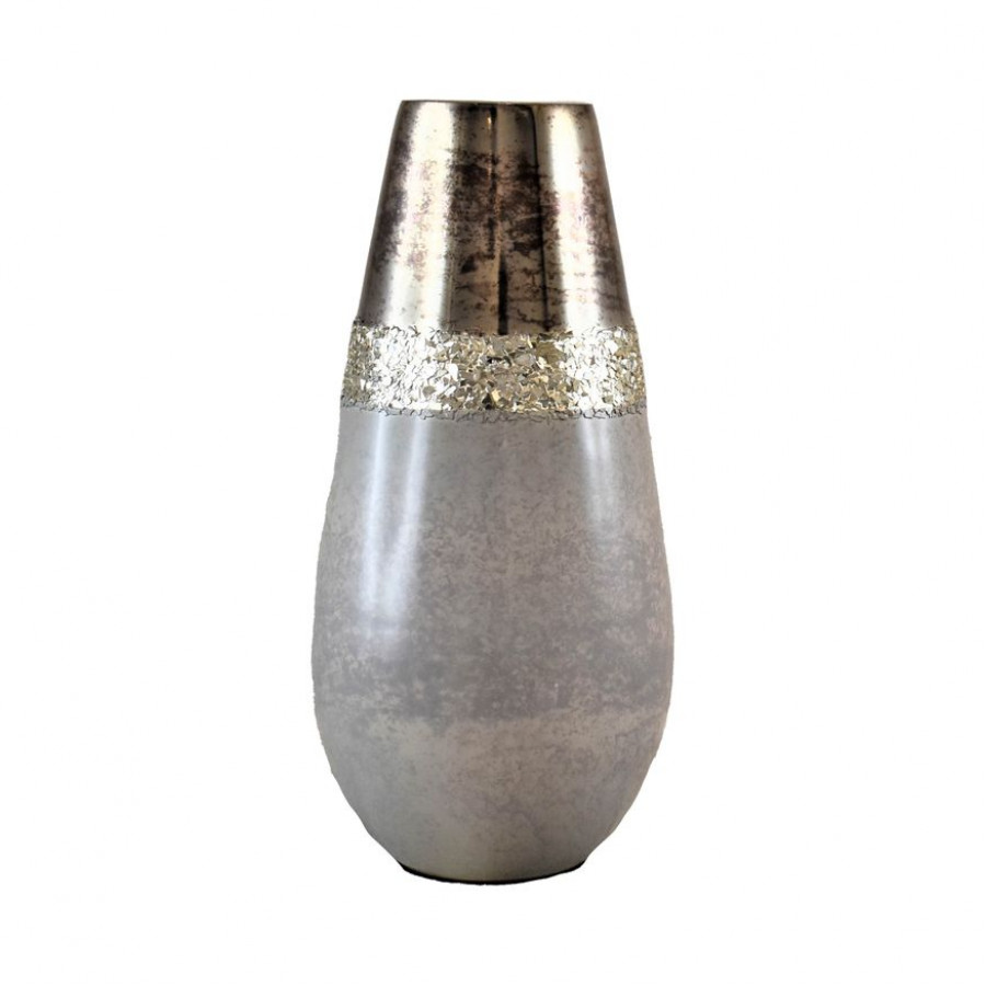 Sagebrook 12" Glass Metallic Vase - Champagne