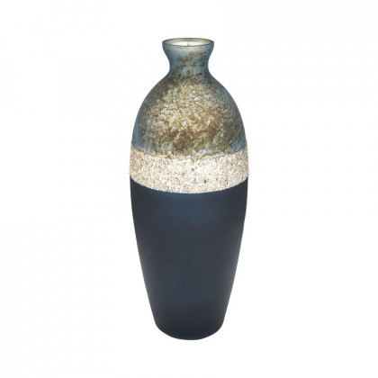 Sagebrook - 16" Glass Tri-colored Glittered Vase