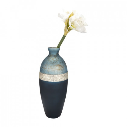 Sagebrook 18" Glass Tri-colored Glittered Vase - Multi