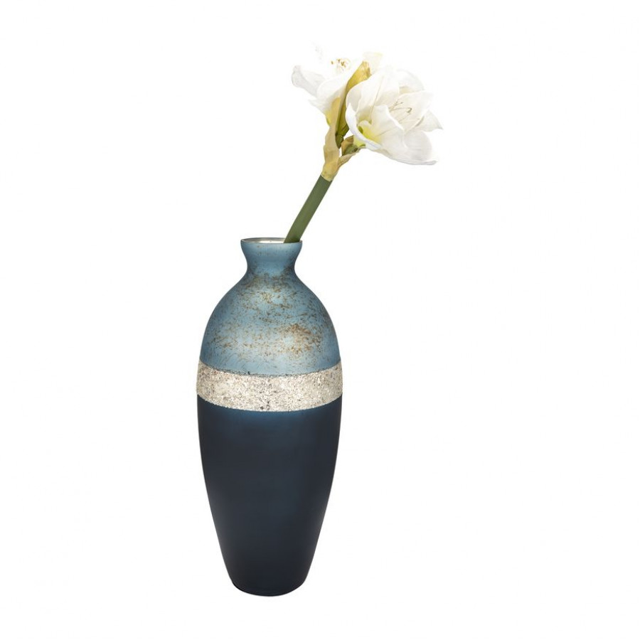Sagebrook - 16" Glass Tri-colored Glittered Vase
