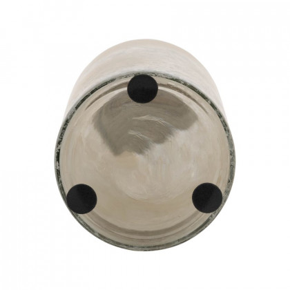 Sagebrook 14" Glass Vase With Pinwheel Top - Ivory/Beige