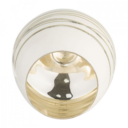 Sagebrook 9" Glass Vase With Silver Base - White