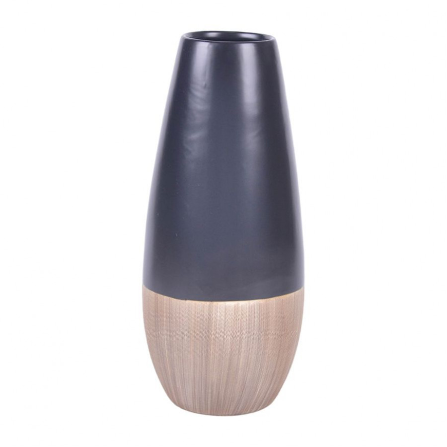 Sagebrook 17" Ceramic 2-tone Vase - Creme/Black
