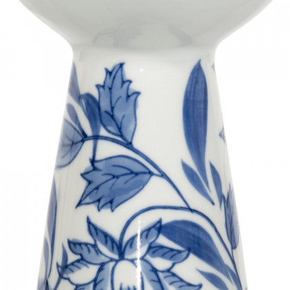 Sagebrook 12" Porcelain Chinoiserie Candle Holder - Blue/White